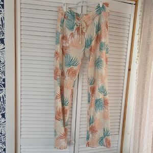 Roxy Tropical Print Drawstring Pants